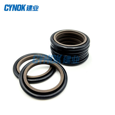 রাবার PTFE হাইড্রোলিক তেল সীল HBTS ধাপ সীল বাদামী রঙ