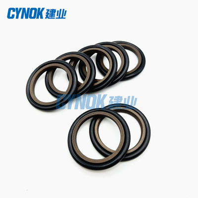 রাবার PTFE হাইড্রোলিক তেল সীল HBTS ধাপ সীল বাদামী রঙ
